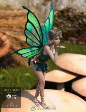 美丽漂亮的蝴蝶花仙子翅膀3D模型合辑