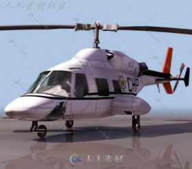 现实精致小型直升机3D模型