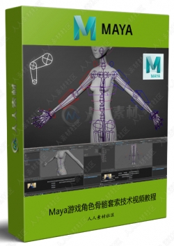 Maya游戏角色骨骼套索技术视频教程