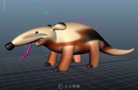 Q版食蚁兽3D模型