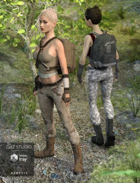 美丽性感的女性士兵3D模型合辑