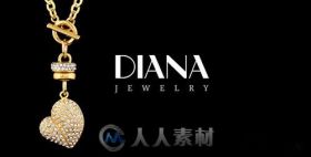 奢侈坠饰展示网页设计PSD模板 Diana v1.0 - Creative Jewelry PSD Template - 9499345