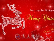 圣诞驯鹿高清动画视频素材 Videohive Christmas Reindeer 6357307