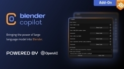 Blender Copilot将ChatGPT转换成可理解执行代码高效流程Blender插件
