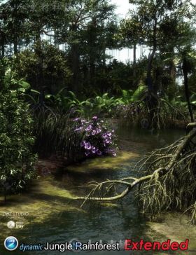 郁郁葱葱繁荣理想的丛林完美环境3D模型合辑