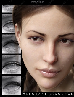 美丽女性角色眼睛睫毛3D模型合集