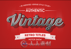 25组经典实用标题动画AE模板合辑 Videohive 25 Animated Vintage Titles 13800958