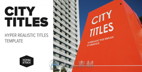 现代城市街道赞助商广告牌标志和标题展示幻灯片AE模板Videohive City Titles Real...