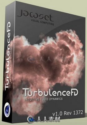 TurbulenceFD流体粒子模拟特效C4D插件V1.0 1401版 TURBULENCEFD C4D V1.0 BUILD 14...
