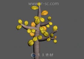 Q版精致桦树3D模型