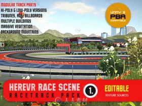 3A级赛道和车道场景环境3D模型Unity游戏素材资源