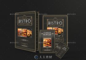 优雅的艺术风格的餐厅菜单PSD模板gr_13649055-elegant-art-deco-restaurant-package