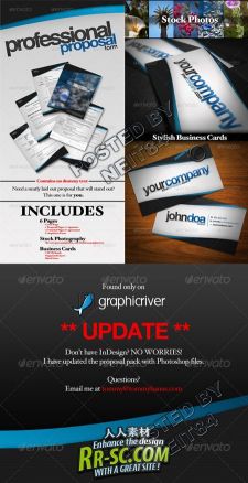 《商务模板PSD》Graphicriver Professional Proposal Pack and Business Cards 137381