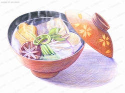 日式各种手绘美食彩图原画插画