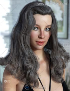 女性时尚美丽的40年代风格的头发发型3D模型合辑