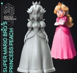 超级桃子公主游戏角色雕塑3D打印模型