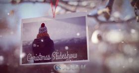 美丽的照片挂饰圣诞节幻灯片相册动画AE模板  Christmas Slideshow