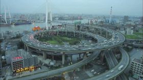 上海立交桥从白天到黑夜实拍视频素材