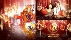 中国传统新年喜庆版式宣传展示动画AE模板