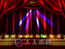 百老汇舞台幕布夜上海酒吧婚礼LED霓虹灯视频素材