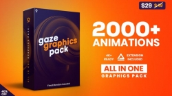 2000组创意图形动画元素预设音效等AE模板合集