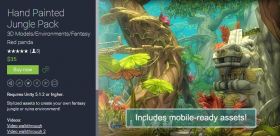手绘丛林Unity 3D模型资源包 Hand Painted Jungle Pack 1.0 unity3d asset