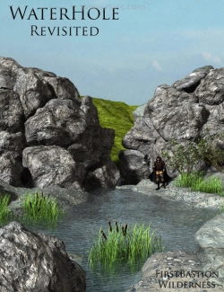 清澈崎岖山水自然景观3D模型合集