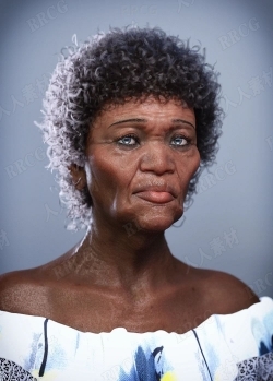 可爱沧桑松弛皮肤老妇人角色3D模型合集