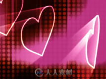 红色心型围绕婚庆LED背景视频素材