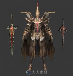 《天堂2》魔剑&血剑套装3D模型