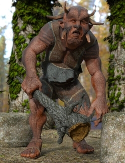 丑陋人形牛角怪兽巨人霍纳尔角色3D模型合集
