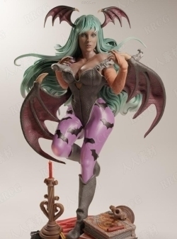 莫莉卡·安斯兰特单脚站姿《恶魔战士》游戏角色雕刻手办3D打印模型