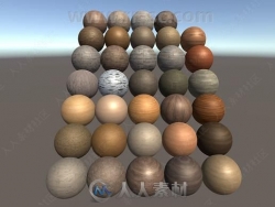34组美丽不同花纹木地板材质与材料模型Unity游戏素材资源