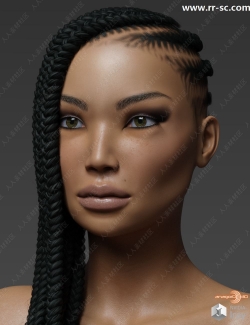 多种发型妆容身体细节展示女性3D模型