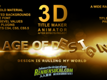 《3D新闻字 AE模板》Videohive 3D Title Maker Animator 762177