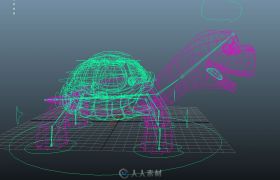 绿色卡通乌龟3D模型