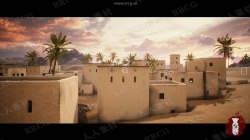 中东村风格建筑环境场景UE4游戏素材资源