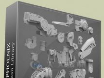 vitalybulgarov超强机械设备3D模型合辑 BLACK PHOENIX FULL 3D KitBash Library