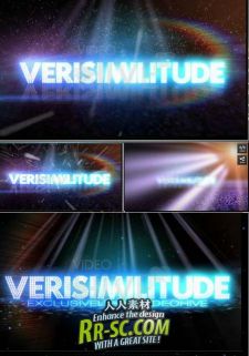 震撼的霓虹灯logo演绎 AE片头模板 Videohive verisimilitude text logo 53532