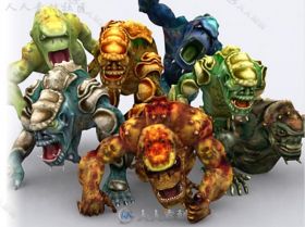 巨魔怪物生物角色3D模型Unity游戏素材资源