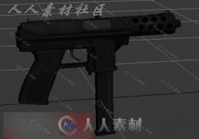 半自动英特拉泰克TEC-9冲锋枪3D模型