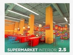 城市室内大型超市环境3D环境Unity游戏素材资源