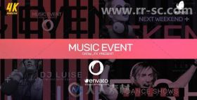 时尚独特个性音乐活动开场视频包装AE模板 Videohive Music Event 20262416