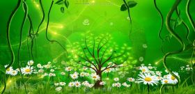 绿色环保植物生长背景视频素材