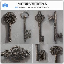 63组中世纪古代金属钥匙高清参考图片合集