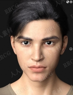 青年男性发型神态3D模型合集
