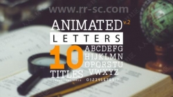 10组简洁书信背景标题动画AE模板合集
