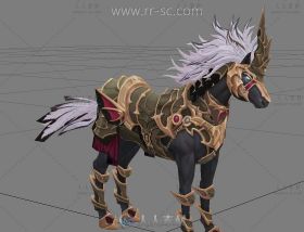 超霸气的黑马坐骑3D模型