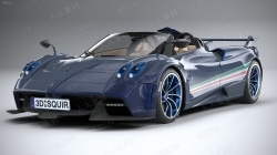帕加尼Pagani Huayra Tricolore 2021款超跑汽车3D模型