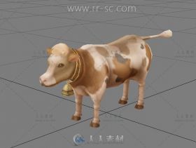 游戏中的奶牛3D模型